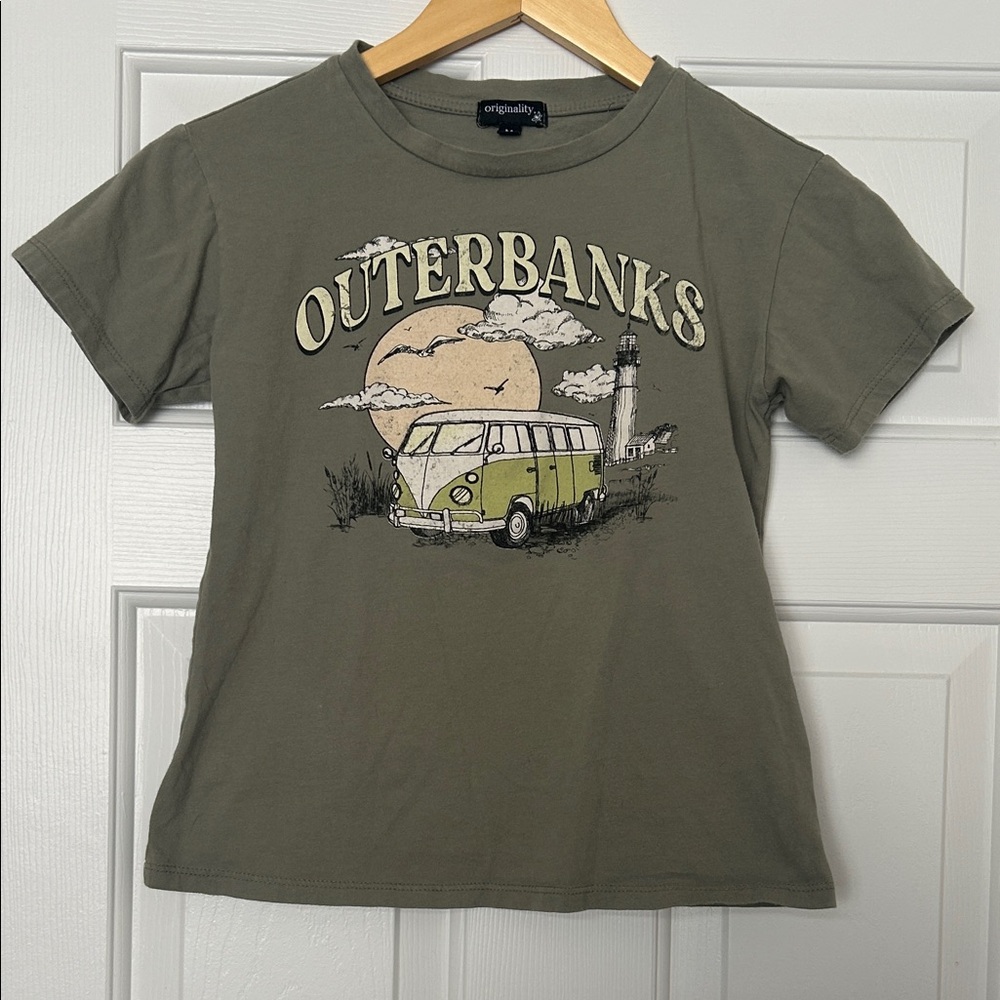 Kids Outer Banks Graphic Tee - Olive